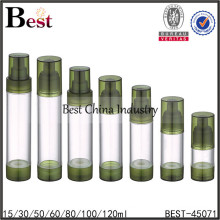 80ml green color cosmetic airless pump bottle